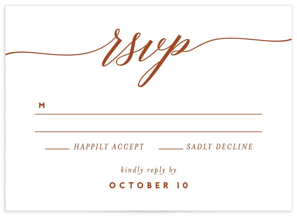 RSVP cards from The Knot